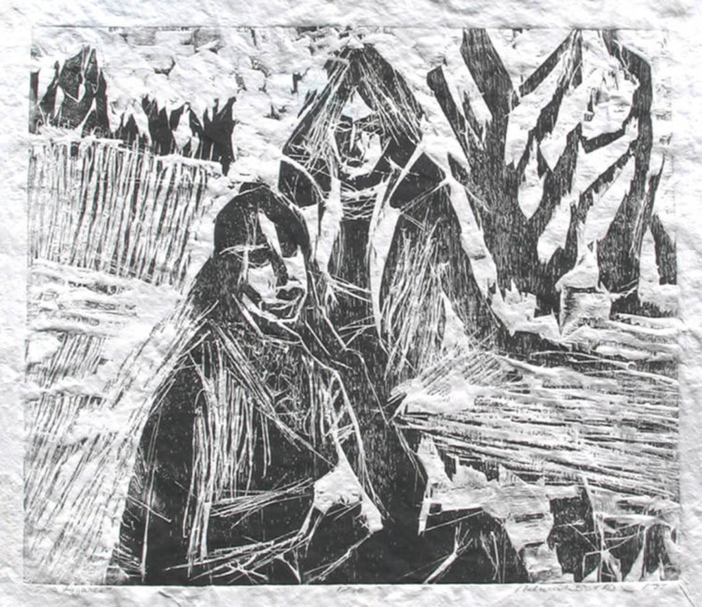 Two Figures in Landscape
