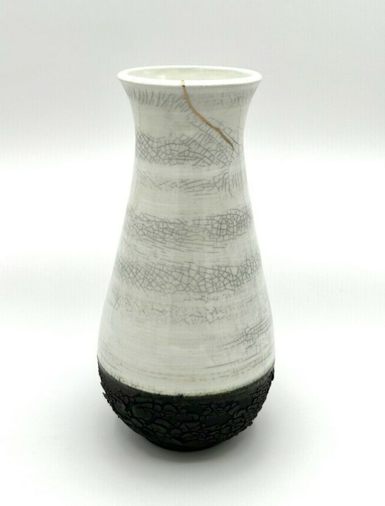 Winter Ash Vase with Kintsugi 2