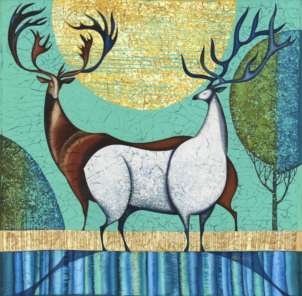 Deer Song in Turquoise