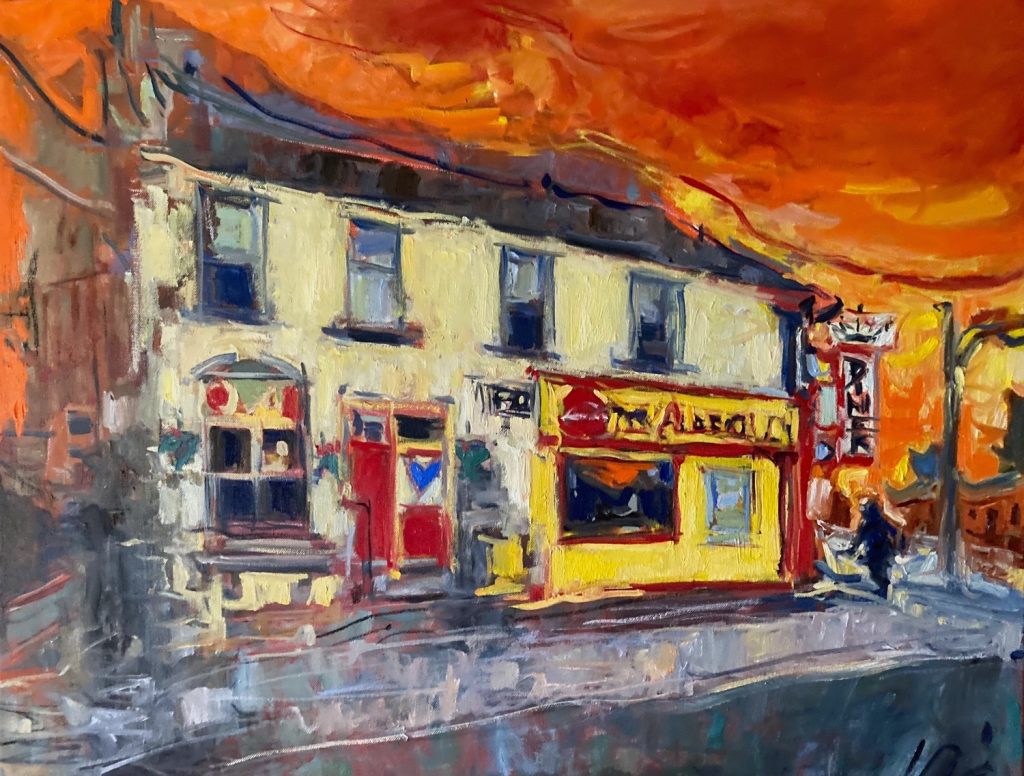 Sunset in the City, Prince Albert Diner, London, ON