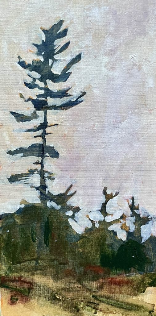 Sketch of French River Tree Portrait 2