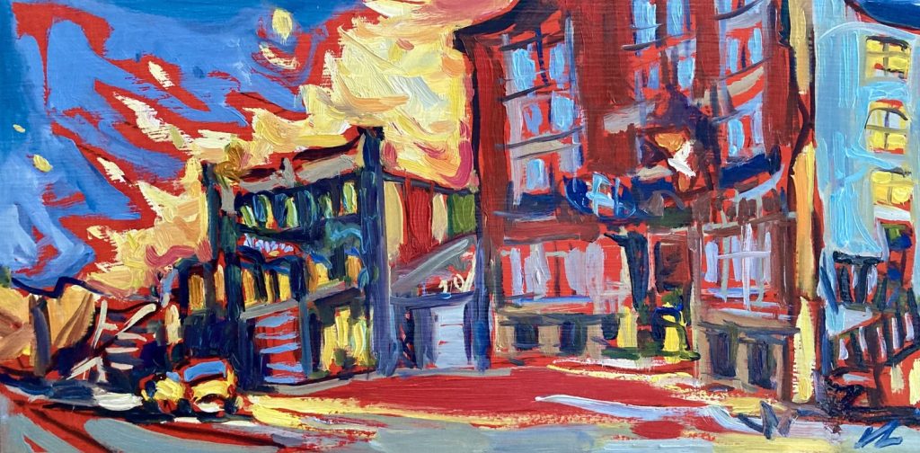 Sunset along King, London ON