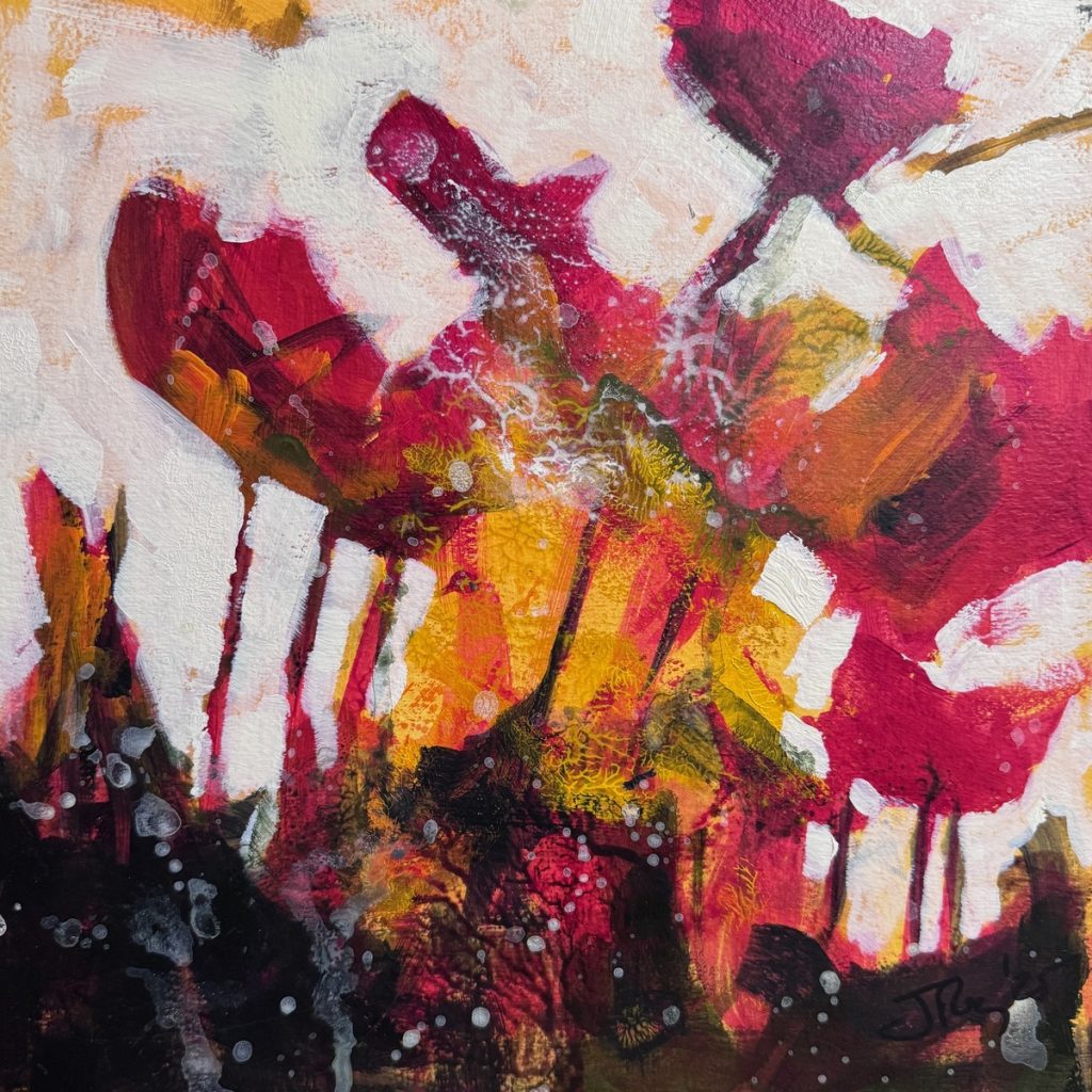 Poppies playing with Yellow