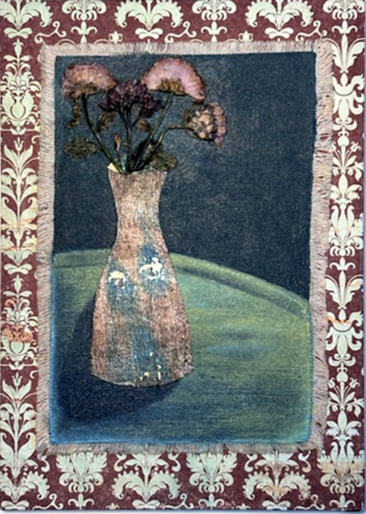 Dark Room With Flowers In A Vase